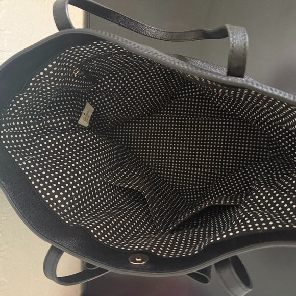 Tory Burch Black Tote with Bow Detail - Picture 3 of 4